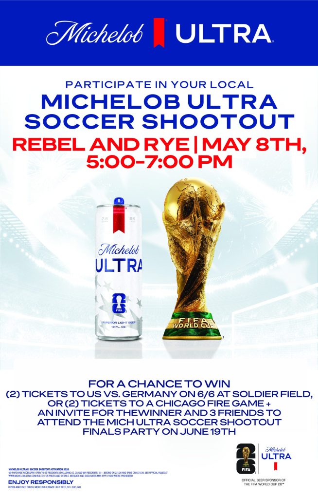 Michelob Ultra Soccer Shootout at Rebel & Rye – May 8th