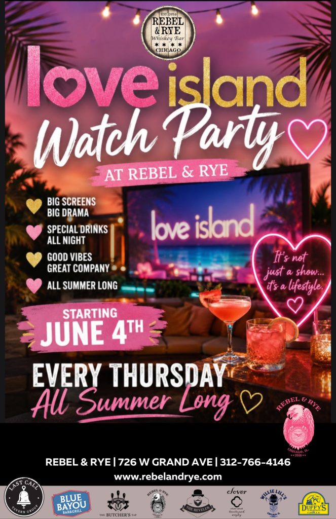 Every Thursday Starting June 4th | Love Island Watch Party at Rebel & Rye