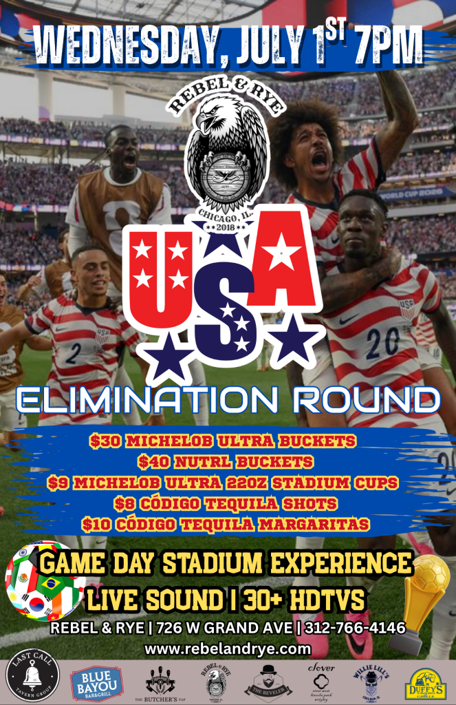 July 1, 2026 | USA Elimination Round Watch Party | Rebel & Rye