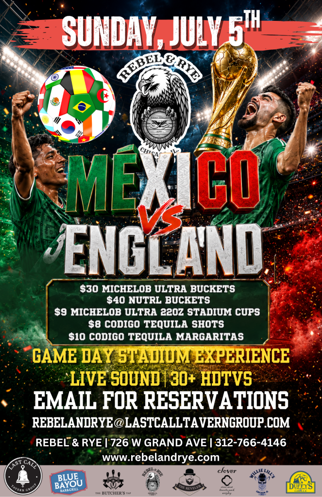 July 5, 2026 | Mexico vs England Watch Party | Rebel & Rye