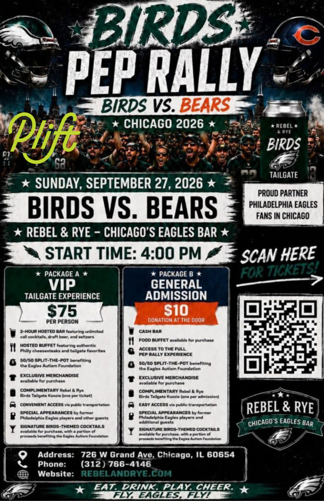 Birds vs. Bears Pep Rally | Sunday, September 27 at Rebel & Rye