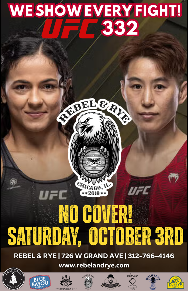 UFC 332 Watch Party – Rebel & Rye – Saturday, October 3